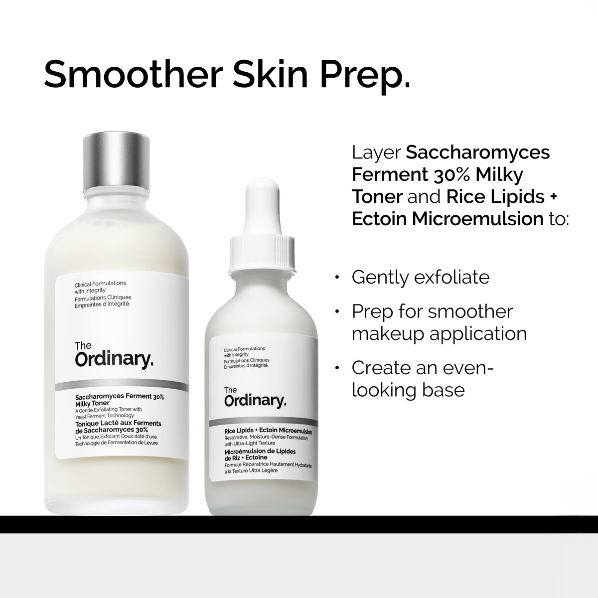 The Ordinary milky toner on bathroom shelf in lifestyle scene promoting daily use