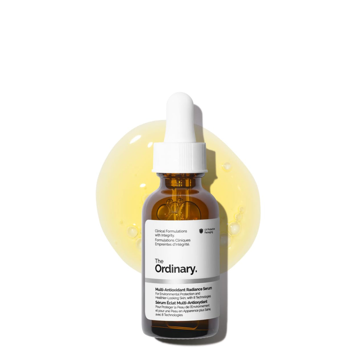 The Ordinary front packaging showing bottle and label for product recognition and trust