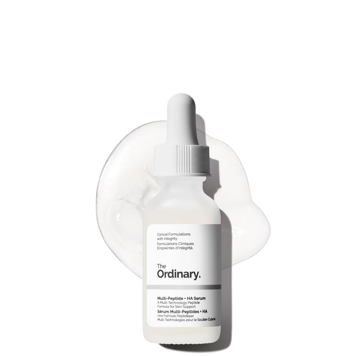 The Ordinary front bottle view showing packaging and clear serum benefit hydration