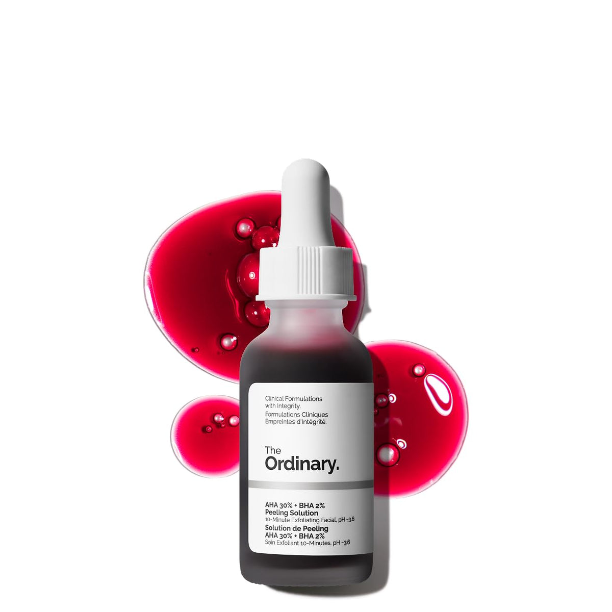 The Ordinary peel front packaging showing label and bottle benefiting immediate recognition