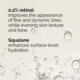 The Ordinary retinol bottle held in hand to show scale and travel-friendly 1 fl oz size