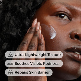 The Ordinary close-up of the lightweight cream texture for non-greasy feel