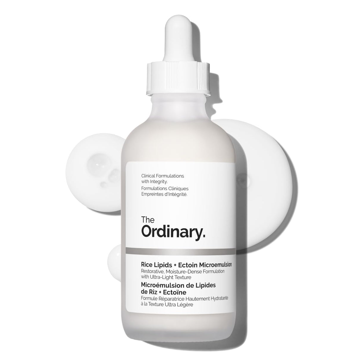 The Ordinary bottle front view showing minimalist label and benefit