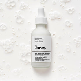 The Ordinary bottle on bathroom shelf in lifestyle scene showing daily routine compatibility benefit