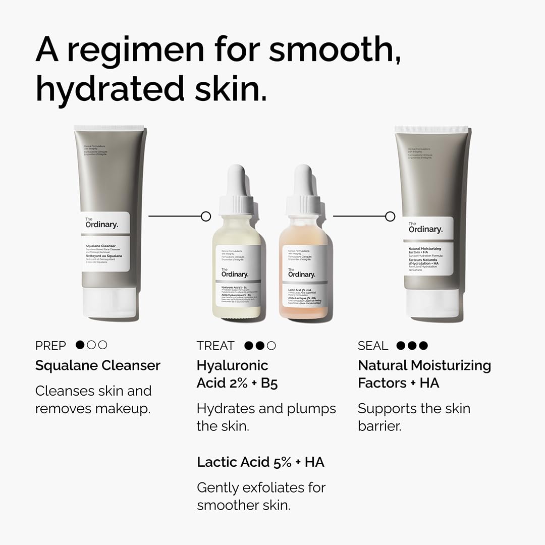 The Ordinary next to a ruler showing 1 fl oz size for scale benefit