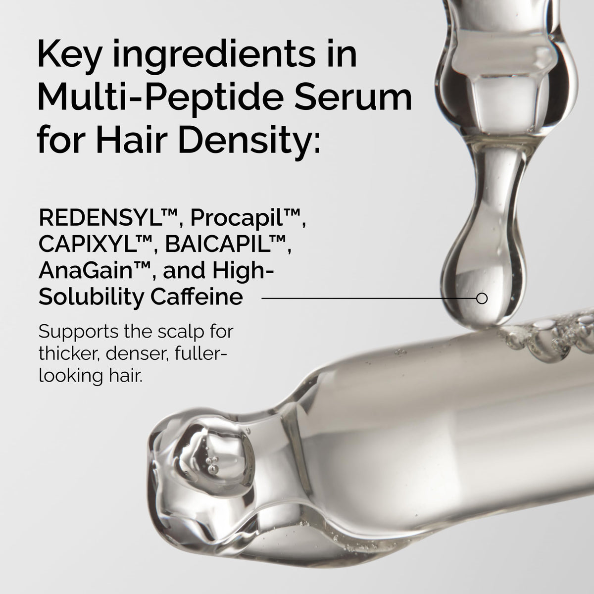 The Ordinary close-up of dropper dispensing serum, showing lightweight texture and control