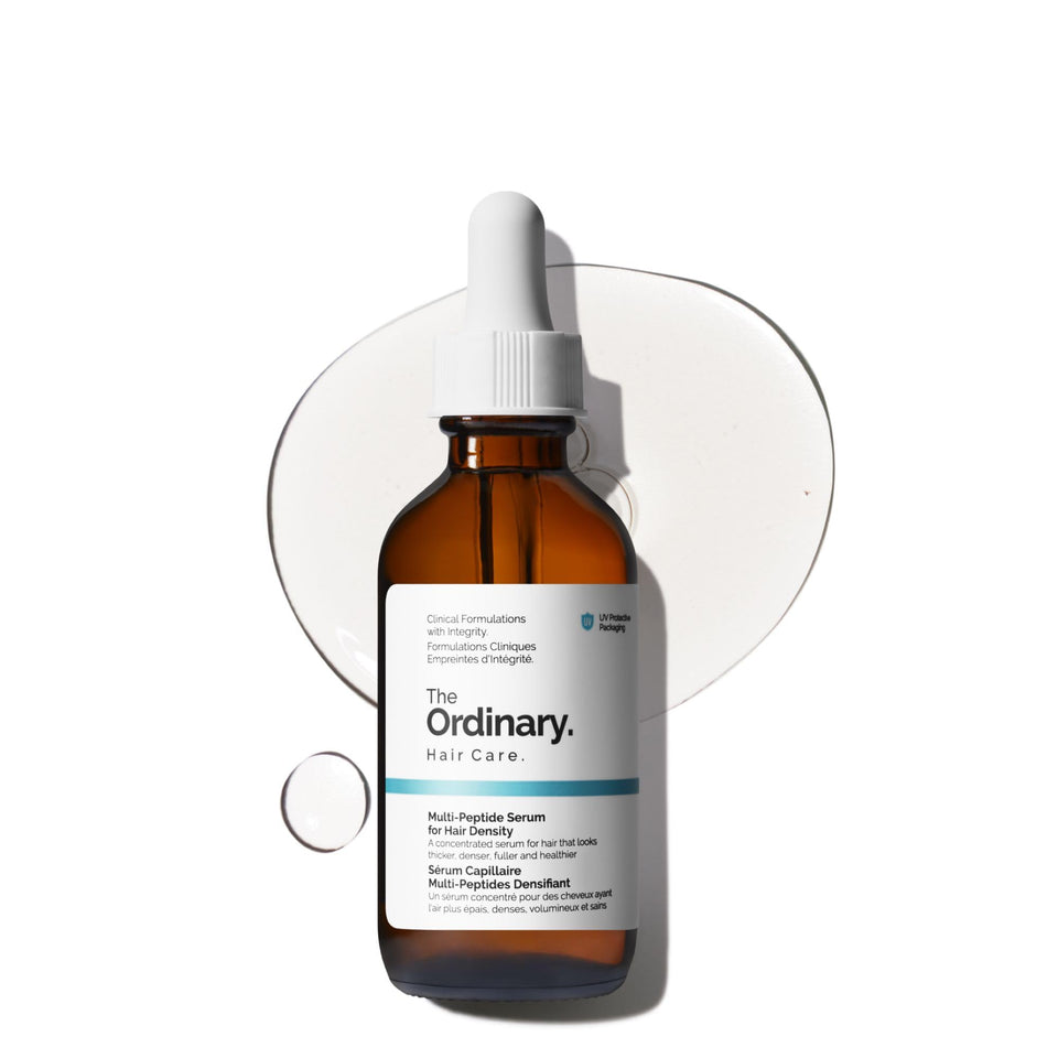 The Ordinary front packaging showing the bottle and dropper, promoting easy application