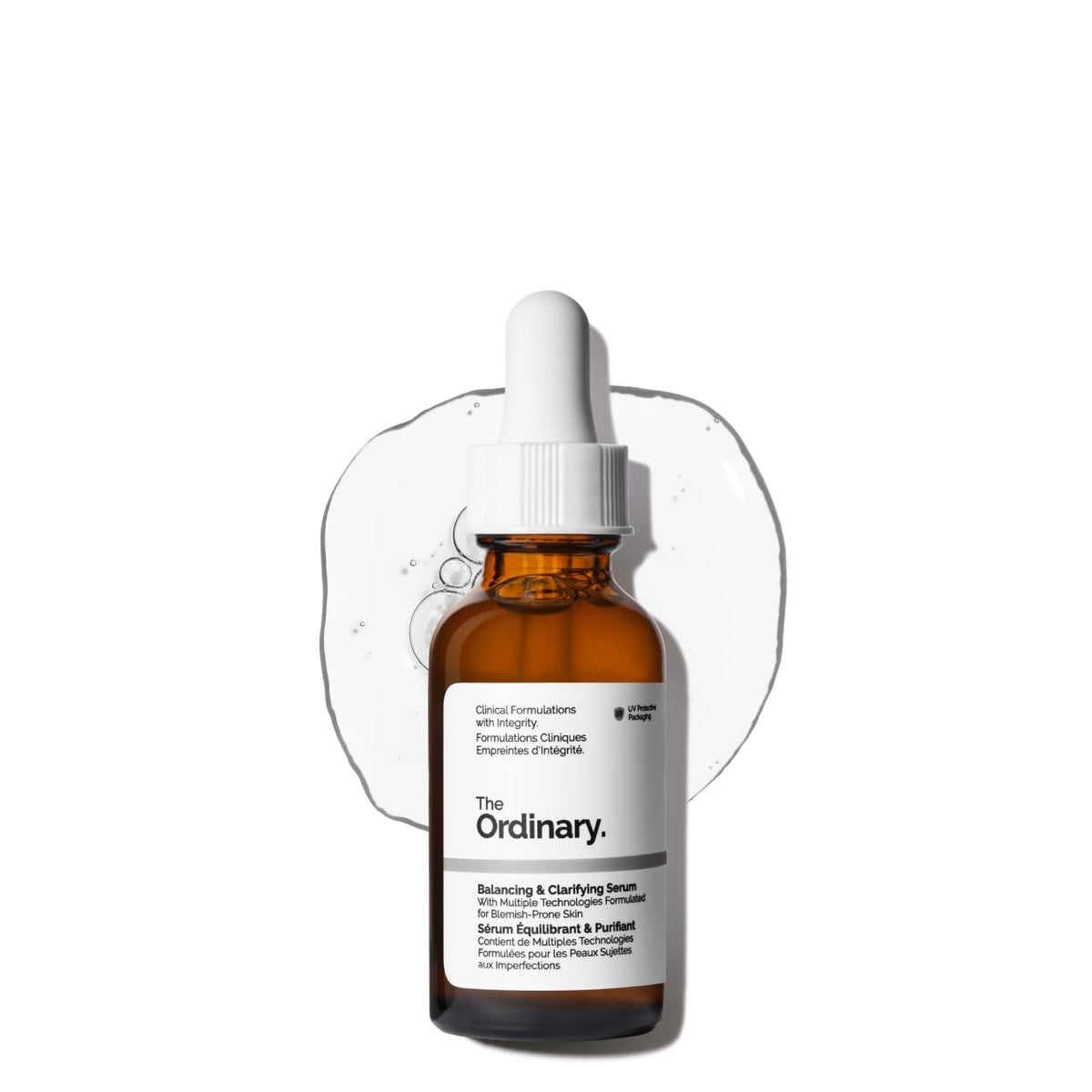 The Ordinary front bottle showing serum packaging and clear labeling for easy identification