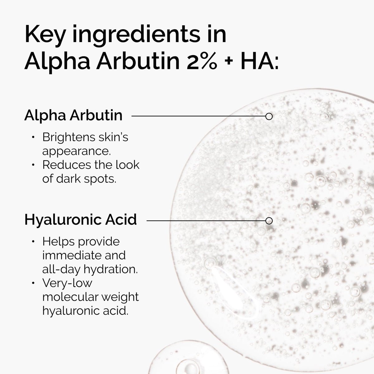 The Ordinary Alpha Arbutin serum on hand showing size and lightweight feel