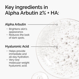 The Ordinary Alpha Arbutin serum on hand showing size and lightweight feel