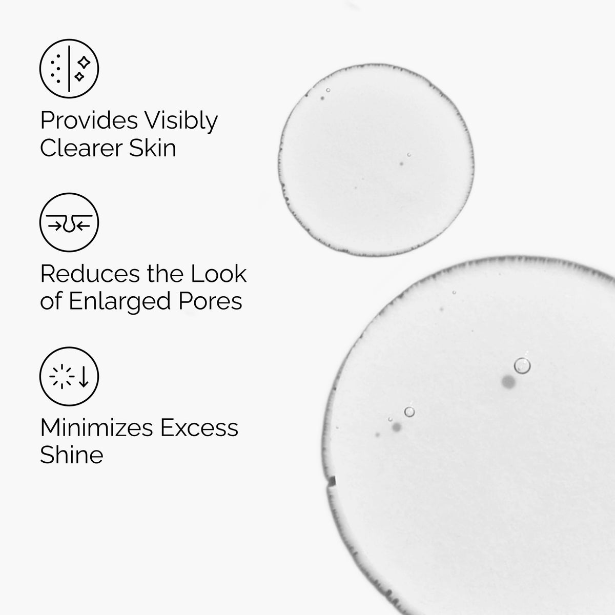 The Ordinary texture close-up demonstrating lightweight, water-based formula for quick absorption
