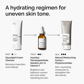 The Ordinary bottle next to coin for size comparison and travel-friendly benefit