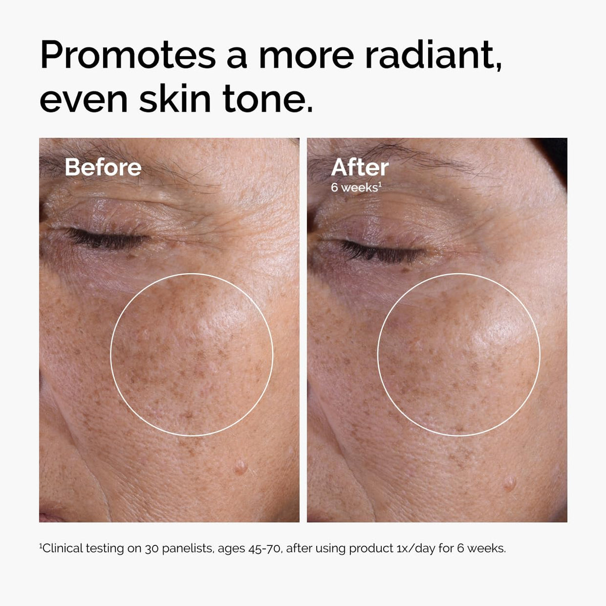 The Ordinary toner bottle top view with cap off illustrating easy dispensing for controlled application