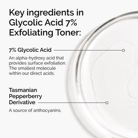 The Ordinary Glycolic Acid toner pouring into palms for gentle exfoliation