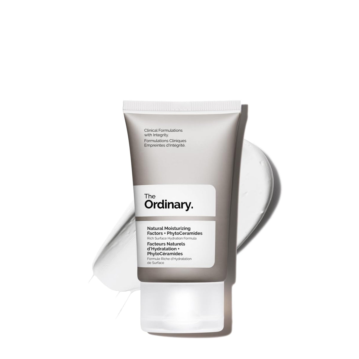 The Ordinary travel tube front view showing product branding and compact size for convenience