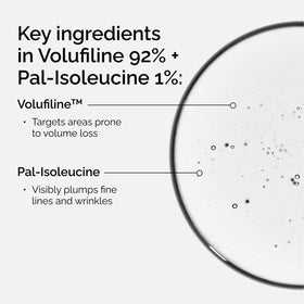 The Ordinary applied under-eye to demonstrate targeted plumping and precise results