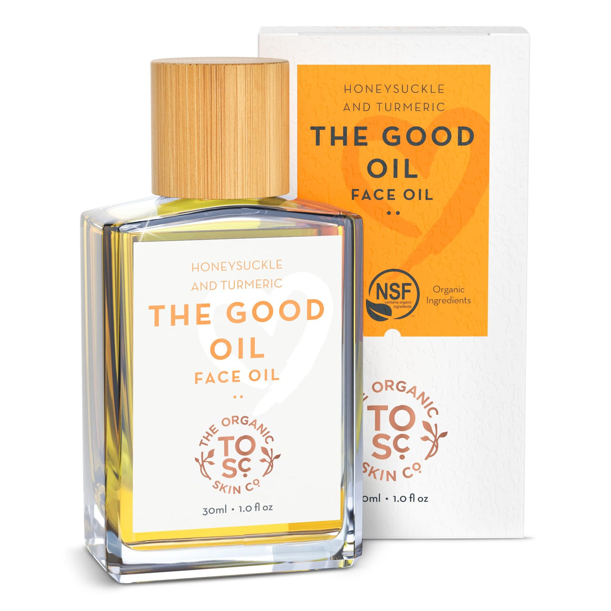The Organic Skin Co. front bottle showing clean branding and 30mL volume benefit