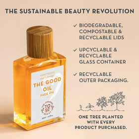 The Organic Skin Co. label and ingredients list highlighting organic formulation benefit
