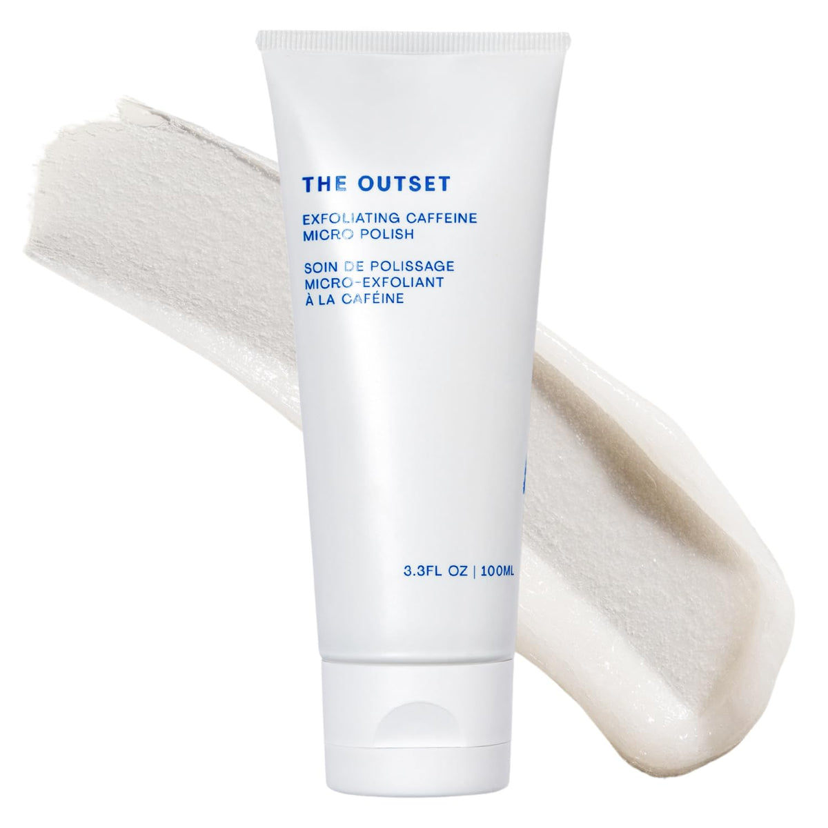 The Outset front packaging showing the exfoliating micro polish and benefits