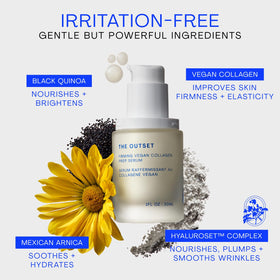 The Outset serum applied on hand demonstrating quick absorption benefit
