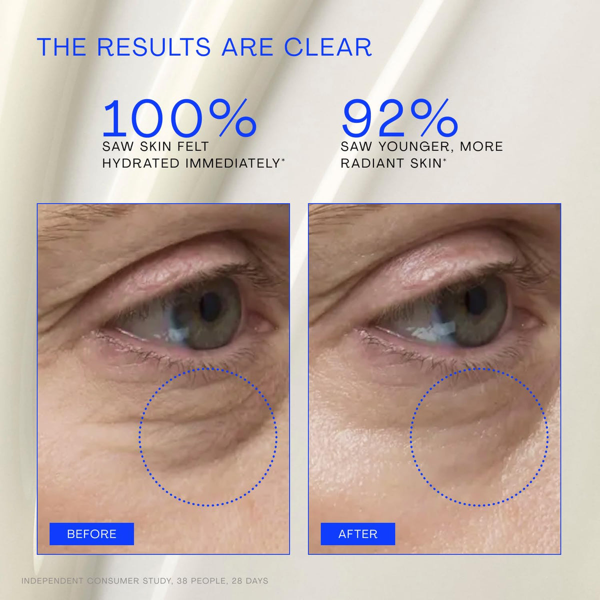 The Outset serum texture close-up showing lightweight, non-sticky finish