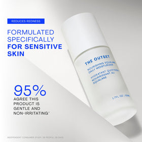 The Outset 1.7 fl oz label detail showing ingredient clarity and clean formulation