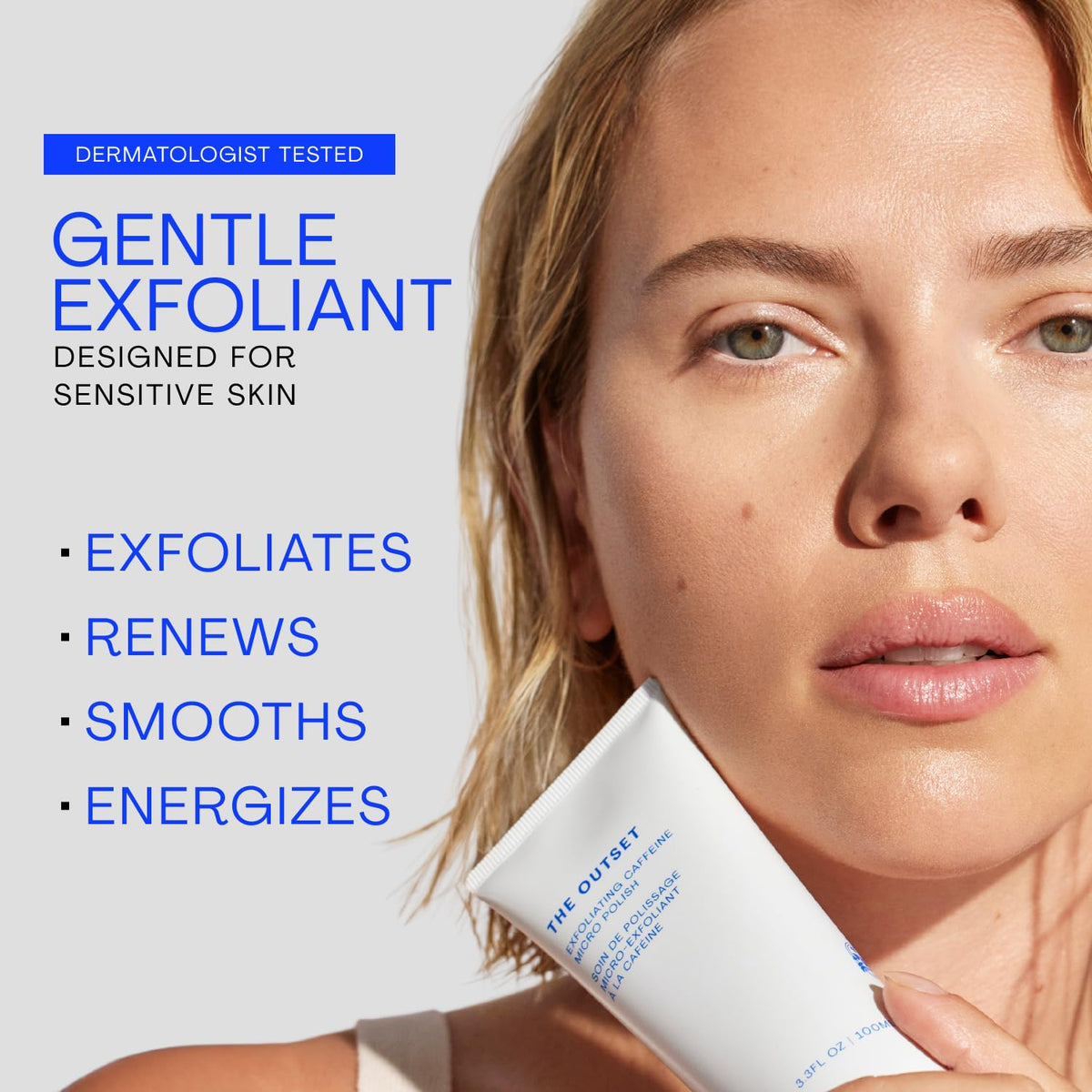 The Outset creamy texture close-up with fine granules for gentle polishing
