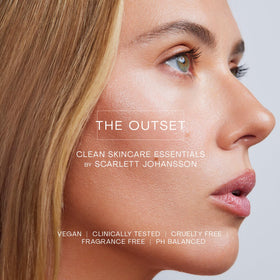 The Outset in a bathroom lifestyle scene showing travel-ready convenience