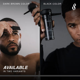The Rich Barber in-use hairline application showing sharper edges and realistic coverage
