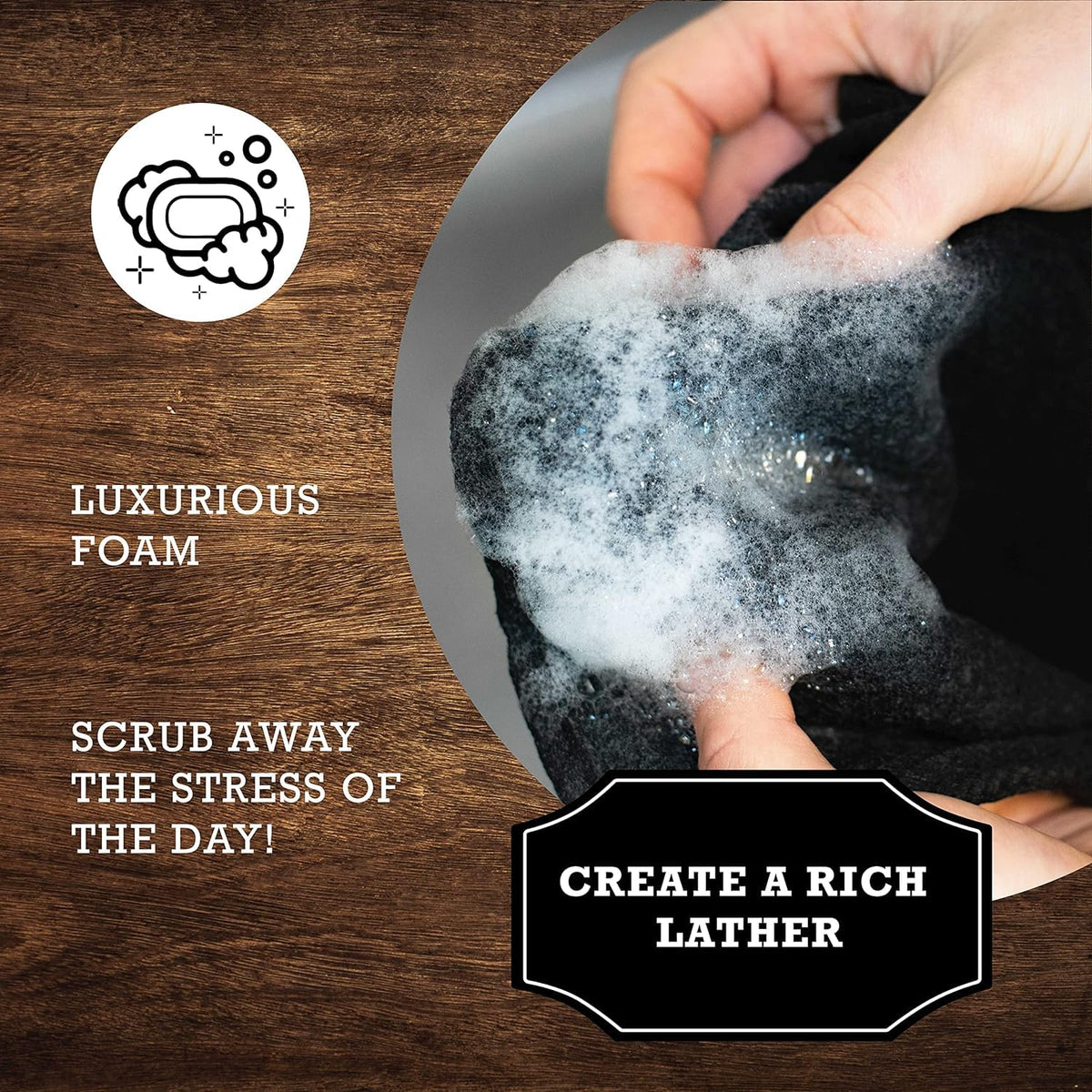 The Rustic Man wash cloths arranged in a bathroom to show everyday storage and quick-dry benefit