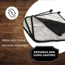 The Rustic Man cloth scrubbing skin to demonstrate exfoliating action and improved lather benefit