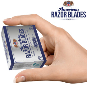The Shave Factory open pack with organized blades for convenient storage and access