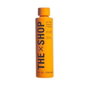 The Shop aftershave toner front packaging showing label and size, soothing post-shave