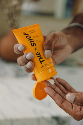 The Shop Uninterrupted cream texture close-up highlighting smooth, non-greasy feel