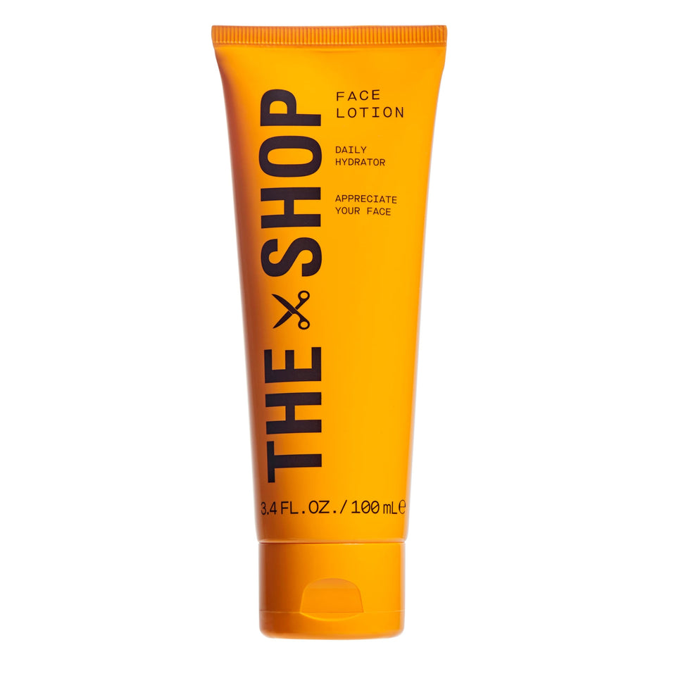 The Shop bottle front view showing clear branding and eucalyptus scent benefit