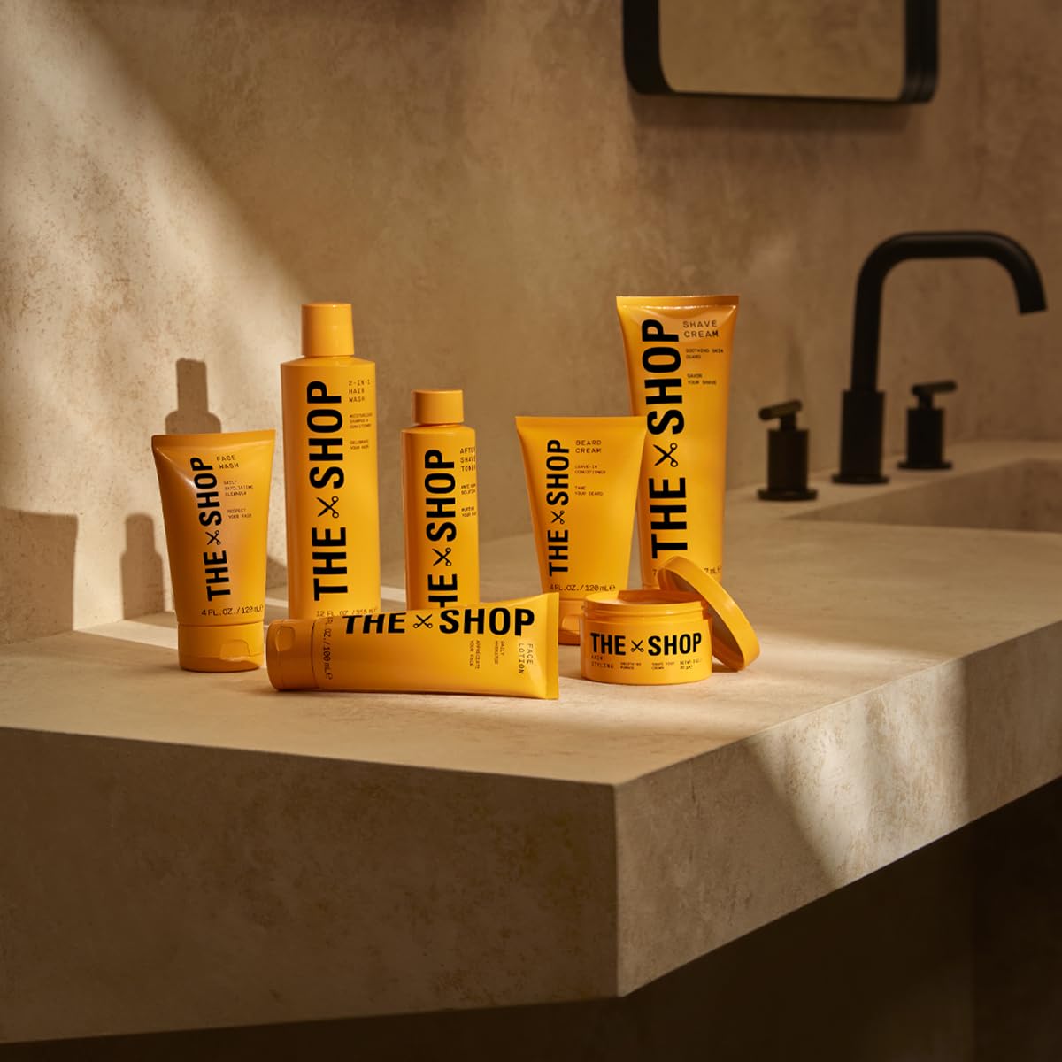 The Shop Uninterrupted size comparison bottle in hand, highlights 12 fl oz portability and travel convenience