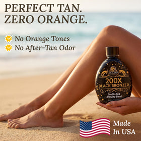 The Sicilian before and after legs showing deeper natural-looking tan
