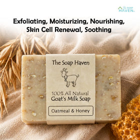 Lather demo in hand using The Soap Haven soap showing creamy, moisturizing foam