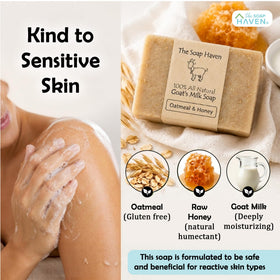 Size comparison with hand holding The Soap Haven bar showing practical everyday size