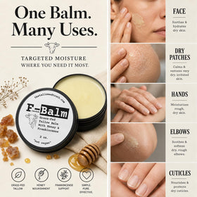 The Tallowed Truth close-up texture of creamy balm illustrating smooth spreadability