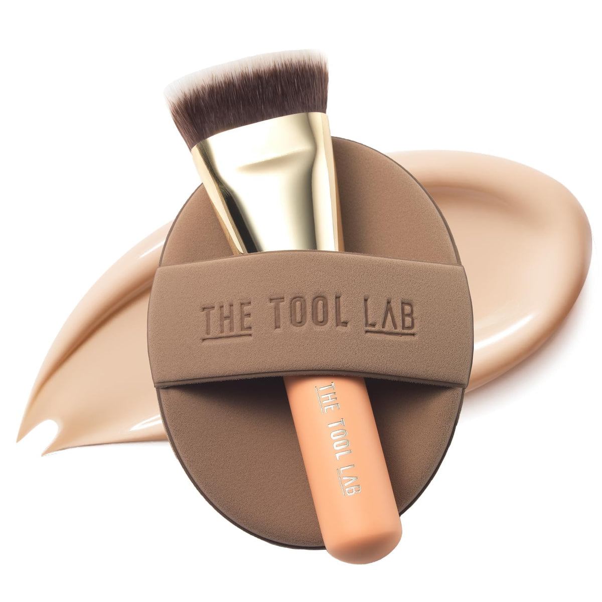 THE TOOL LAB flat-top brush front view for smooth buffing