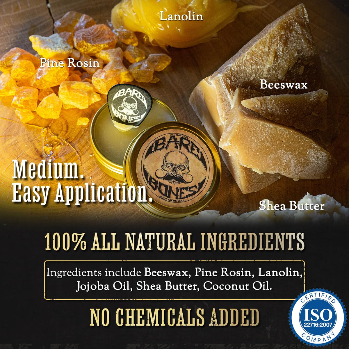 THE VINTAGE GROOMING CO. close-up beeswax sheen showing durable yet natural finish