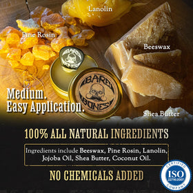 THE VINTAGE GROOMING CO. close-up beeswax sheen showing durable yet natural finish