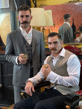 THE VINTAGE GROOMING CO. small-batch production shot signifying handcrafted USA quality