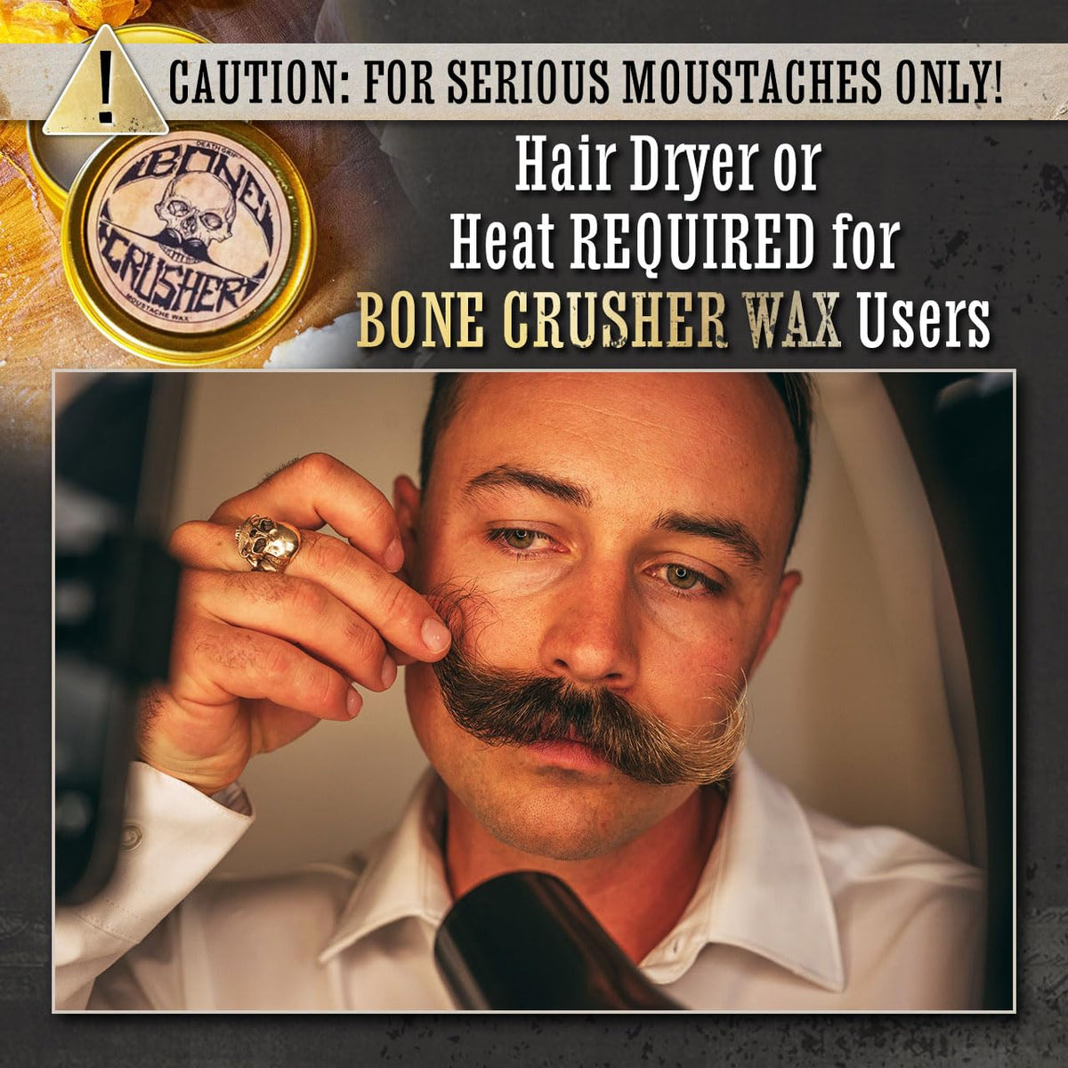 THE VINTAGE GROOMING CO. label close-up highlighting natural ingredients