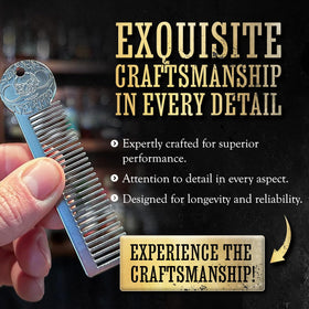 THE VINTAGE GROOMING CO. grooming kit in travel pouch conveying portability for on-the-go touch-ups
