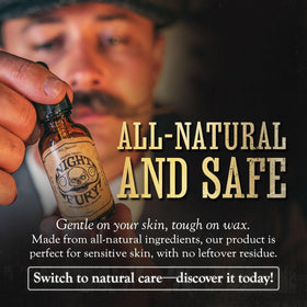 THE VINTAGE GROOMING CO. close-up oil texture softens wax quickly