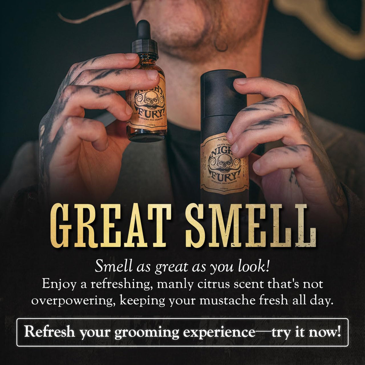 THE VINTAGE GROOMING CO. oil stored inside a grooming kit for travel readiness