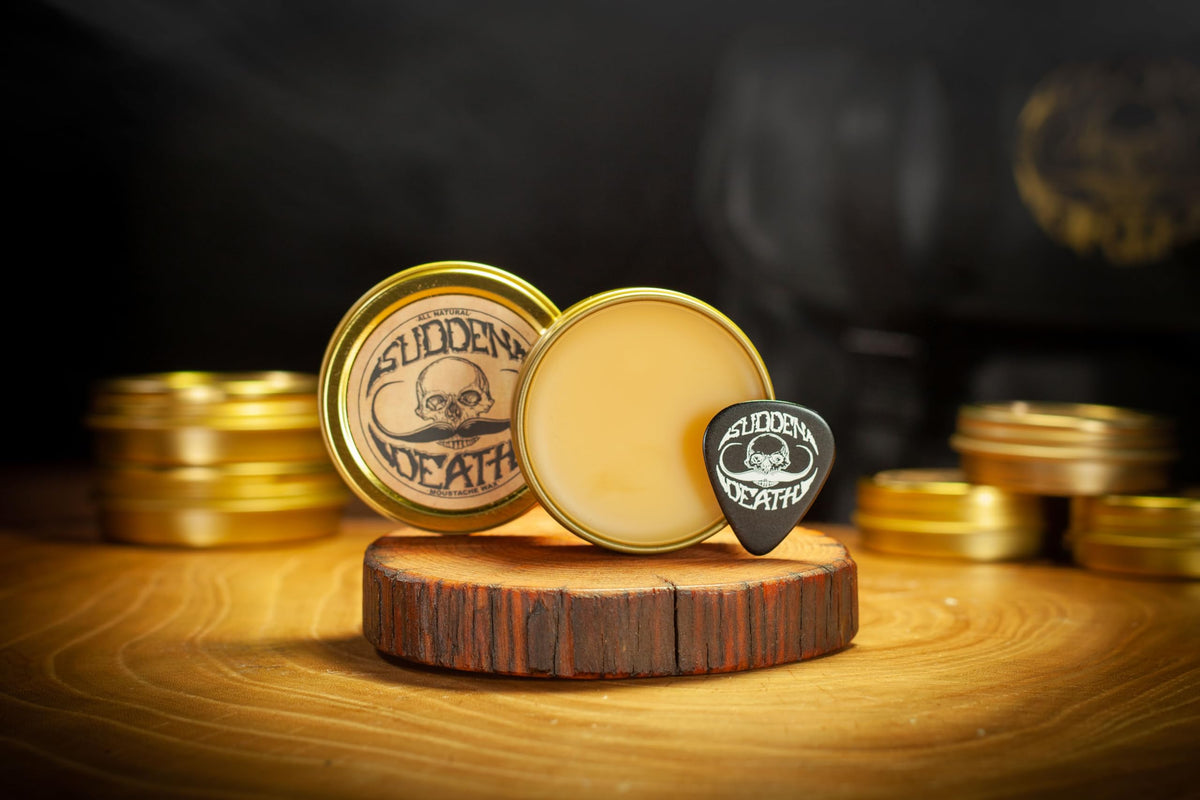 THE VINTAGE GROOMING CO. product label and ingredients close-up emphasizing natural, handcrafted formula