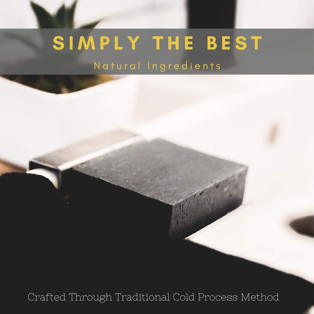 The Yellow Bird soap on bathroom shelf styled for a calming routine benefit